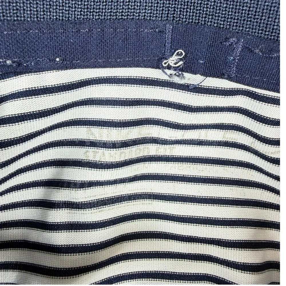 Nike Golf Dri-FIT Polo Shirts Mens 2XL Navy Blue White Striped 2 Pack 891239-419